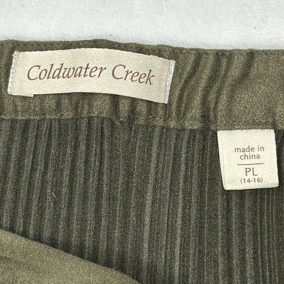 Coldwater Creek Pleated Army Green Skirt LP - Picture 5 of 8